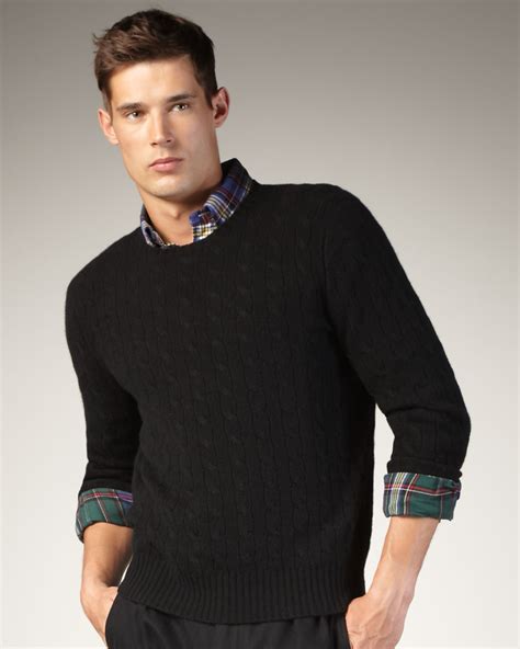 black knitted jumper men's.